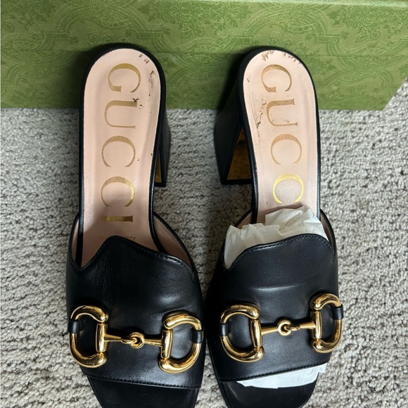 GUCCI heeled slides sandals, EUC - Picture 3 of 10